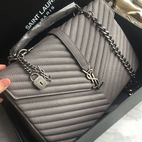 ysl college bag serial number|ysl college bag large grey.